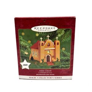 Hallmark Keepsake Ornament‎ Adobe Church Candlelight Magic Collector Series 2000